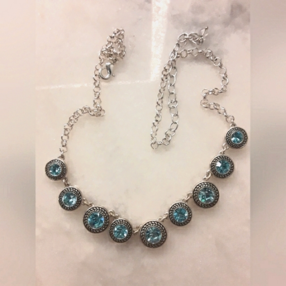 💚2/$25💚 Napier Blue and Silver Necklace Turquoise Gemstones Women's Jewelry